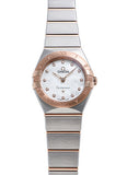 Omega Constellation Manhattan Quartz Diamonds Mother of Pearl Dial Two Tone Steel Strap Watch for Women - 131.20.25.60.55.001