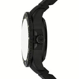 Emporio Armani Sea Explorer Automatic Yellow Dial Black Silicone Strap Watch For Men - AR60085