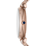 Emporio Armani Gianni T-Bar Quartz Crystals Black Dial Gold Steel Strap Watch For Women - AR11423