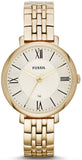 Fossil Jacqueline White Dial Gold Steel Strap Watch for Women - ES3434