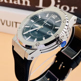Salvatore Ferragamo F-80 Black Dial Black Rubber Strap Watch For Men - SFHY01322