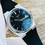 Tissot PRX Powermatic 80 Black Dial Black Rubber Strap Watch for Men - T137.407.17.051.00