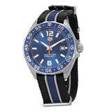 Tag Heuer Formula 1 Quartz Blue Dial Two Tone NATO Strap Watch for Men - WAZ1010.FC8197