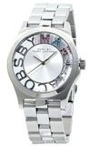 Marc Jacobs Henry Skeleton Silver Dial Silver Steel Strap Watch for Women - MBM3262