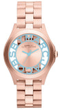 Marc Jacobs Henry Rose Gold Dial Rose Gold Steel Strap Watch for Women - MBM3296
