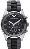 Emporio Armani Sportivo Black Dial Two Tone Ceramic Bracelet Watch For Men - AR5866