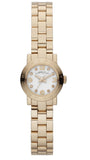 Marc Jacobs Amy Dinky White Dial Gold Steel Strap Watch for Women - MBM3226
