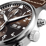 IWC Pilot's Watch Chronograph Edition Brown Dial Brown Leather Strap Watch for Men - IW377713