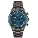 Hugo Boss Santiago Chronograph Blue Dial Grey Steel Strap Watch for Men - 1513863