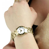Marc Jacobs Mini Amy White Dial Gold Steel Strap Watch for Women - MBM3057