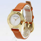 Marc Jacobs Mini Blade White Dial Brown Leather Strap Watch for Women - MBM1219