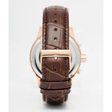 Hugo Boss Jet Chronograph Grey Dial Brown Leather Strap Watch for Men - 1513281