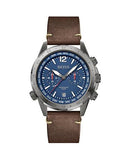 Hugo Boss Nomad Chronograph Blue Dial Brown Leather Strap Watch for Men - 1513773
