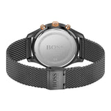 Hugo Boss Associate Chronograph Black Dial Black Mesh Bracelet Watch for Men - 1513811
