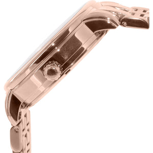 Marc Jacobs Fergus Orange Dial Rose Gold Steel Strap Watch for Women - MBM8648