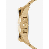 Diesel Mega Chief Chronograph Gold Dial Gold Steel Strap Watch For Men - DZ4360