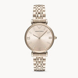 Emporio Armani T-Bar Gianni Rose Gold Dial Rose Gold Steel Strap Watch For Women - AR11059