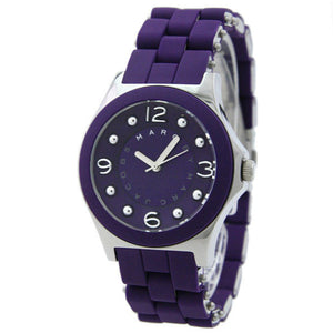 Marc Jacobs Pelly Purple Dial Purple Silicone Strap Watch for Women - MBM2538