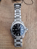 Tag Heuer Aquaracer Automatic 41mm Black Dial Silver Steel Strap Watch for Men - WAY2110.BA0928