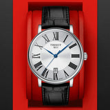 Tissot Carson Premium Silver Dial Black Leather Strap Watch For Men - T122.410.16.033.00