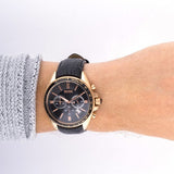 Hugo Boss Driver Black Dial Black Leather Strap Watch for Men - 1513092