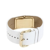 Marc Jacobs Champagne Dial White Leather Strap Watch for Women - MBM2043