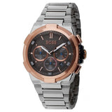 Hugo Boss Supernova Chronograph Grey Dial Silver Steel Strap Watch for Men - 1513362