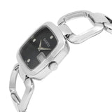 Gucci G Diamonds Black Dial Silver Steel Strap Watch For Women - YA125509