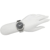 Gucci GG2570 Diamonds Black Dial Silver Steel Strap Watch For Women - YA142404