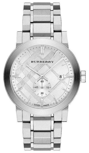 Burberry The City Silver Dial Silver Steel Strap Watch for Men - BU9900