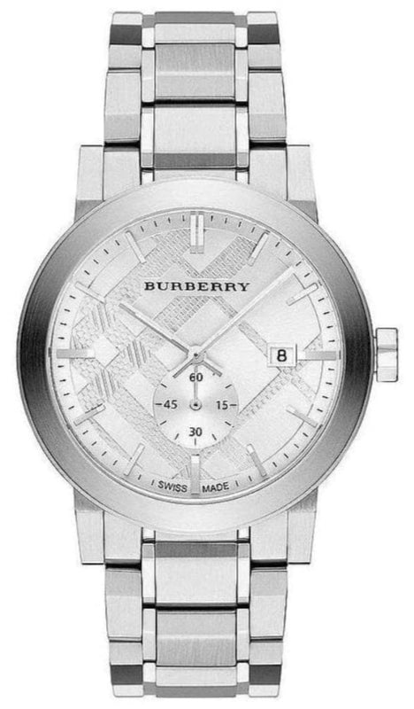 Burberry The City Silver Dial Silver Steel Strap Watch for Men - BU9900