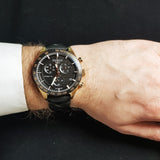Tissot PRS 516 Chronograph Black Dial Black Leather Strap Watch For Men - T100.417.36.051.00