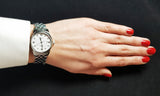 Tissot Le Locle Automatic Diamonds Mother of Pearl Dial Silver Steel Strap Watch For Women - T006.207.11.116.00