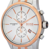 Hugo Boss Jet Chronograph Silver Dial Two Tone Steel Strap Watch for Men - 1513385
