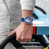 Tag Heuer Formula 1 Gulf Edition Blue Dial Blue Leather Strap Watch for Men - CAZ101N.FC8243