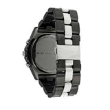 Marc Jacobs Blade Chronograph Black Dial Two Tone Steel Strap Watch for Women - MBM3179