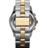Marc Jacobs Blade Chronograph Silver Dial Two Tone Steel Strap Watch for Women - MBM3177