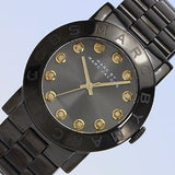 Marc Jacobs Amy Black Dial Black Steel Strap Watch for Women - MBM8595