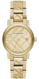 Burberry The City Gold Dial Gold Steel Strap Watch for Women - BU9145