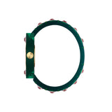 Gucci Vintage Web Pink Mother of Pearl Dial Two Tone Plastic Strap Watch For Women - YA143525