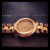 Marc Jacobs Marci Brown Dial Two Tone Steel Strap Watch for Women - MBM3171