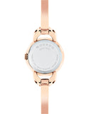 Movado Rondiro 22mm Black Dial Rose Gold Steel Strap Watch For Women - 0607065