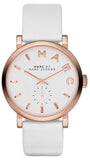 Marc Jacobs Baker White Dial White Leather Strap Watch for Women - MBM1284