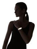 Burberry The Pioneer Silver Dial Haymarket Beige Leather Strap Watch for Women - BU9406