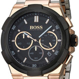 Hugo Boss Supernova Chronograph Black Dial Two Tone Steel Strap Watch for Men - 1513358
