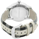 Burberry The Classic Horseferry Silver Dial Black Leather Strap Watch for Men - BU10002