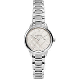 Burberry The Classic Silver Dial Silver Steel Strap Watch for Women - BU10108