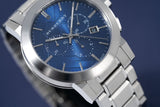 Burberry The City Blue Dial Silver Steel Strap Watch for Men - BU9363