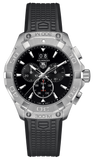 Tag Heuer Aquaracer Chronograph Black Dial Black Rubber Strap Watch for Men - CAY1110.FT6041