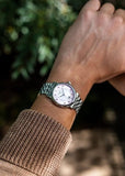 Tissot T Classic Carson Premium Lady Mother of Pearl Pink Dial Silver Steel Strap Watch For Women - T122.210.11.159.00